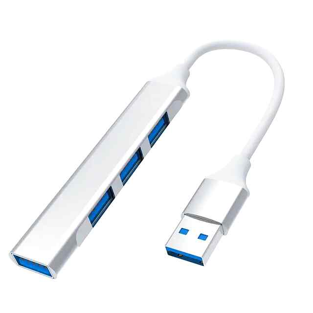 4-портовий USB хаб - компактний алюмінієвий розгалужувач для підключення пристроїв. Купити в Україні.