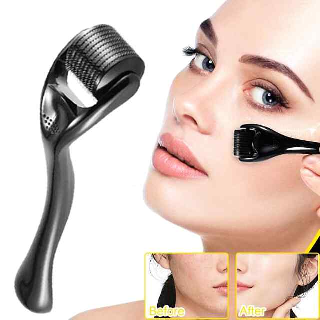 Дермаролер 0,35 мм з титановими голками для обличчя та бороди