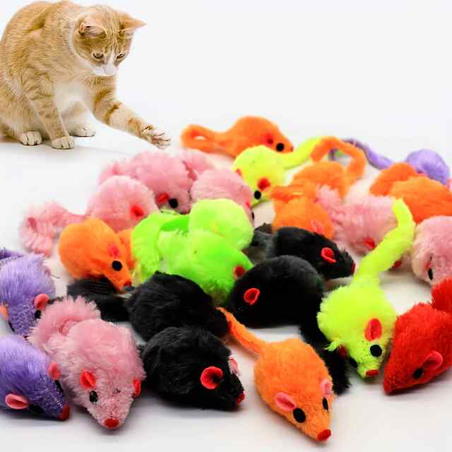 Інтерактивна плюшева мишка | З котячою м’ятою, для активних ігор та розваг. 13 см.